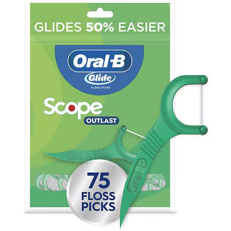 Oral-B Glide Scope Outlast Dental Floss Picks – 75 Count