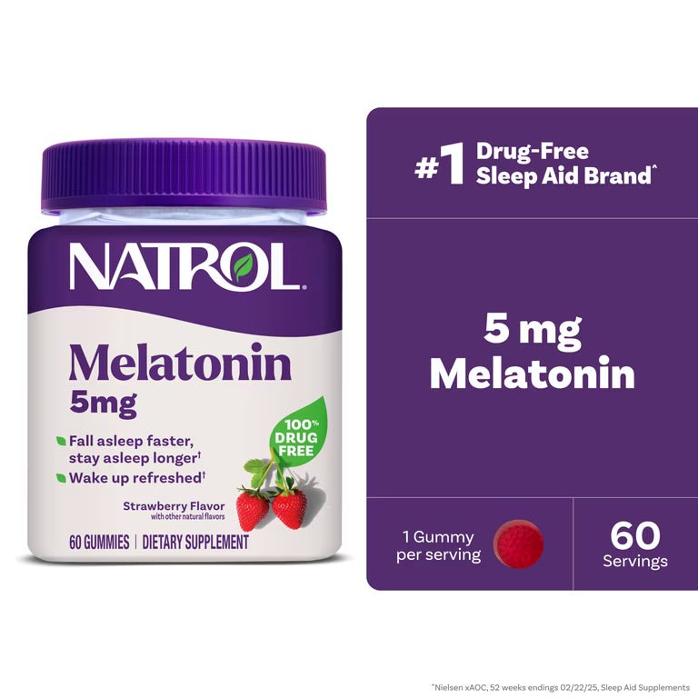 Natrol Melatonin 5mg Strawberry Gummies – 60 Count