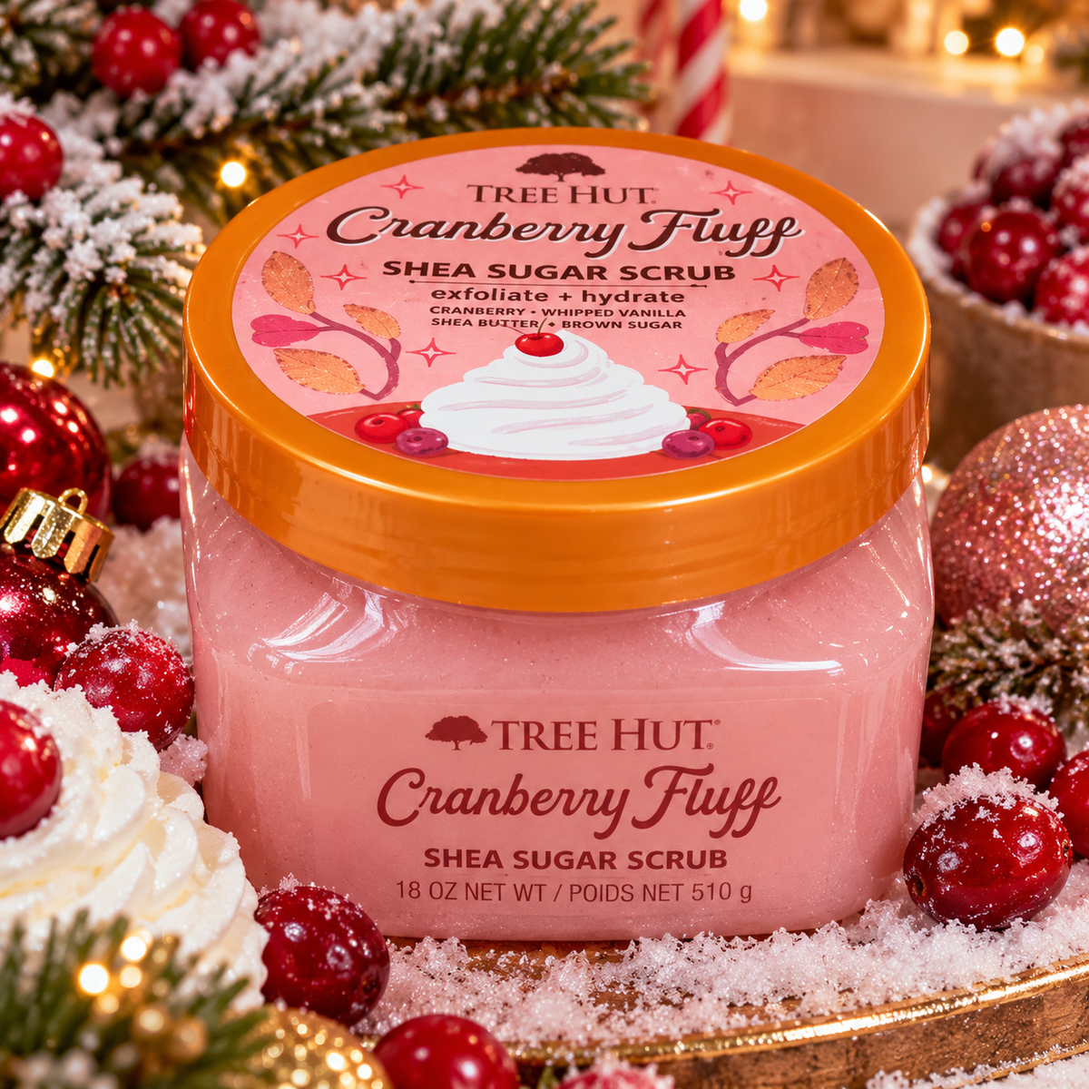 Tree Hut Cranberry Fluff Shea Sugar Scrub