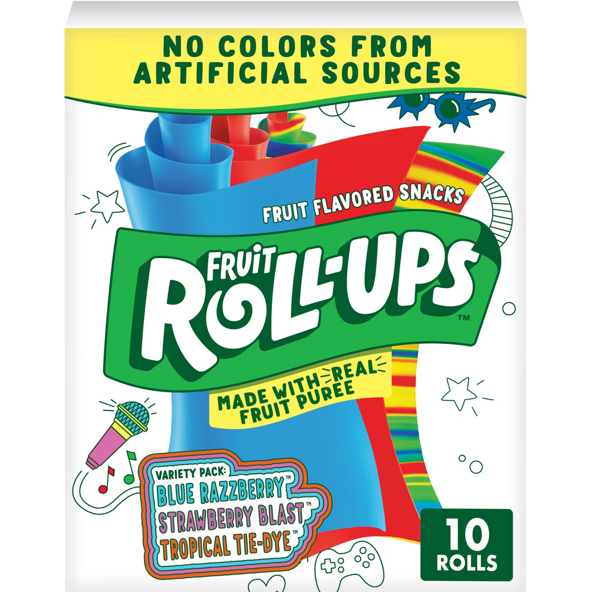 Betty Crocker Fruit Roll-Ups Variety Pack – 10 Rolls