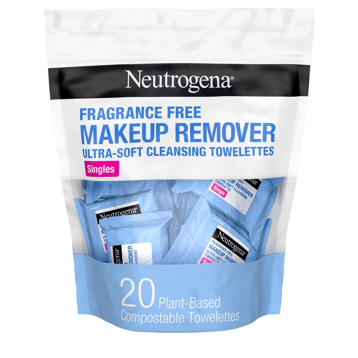 Neutrogena Fragrance-Free Makeup Remover Cleansing Wipes Individually Wrapped (20 Count)
