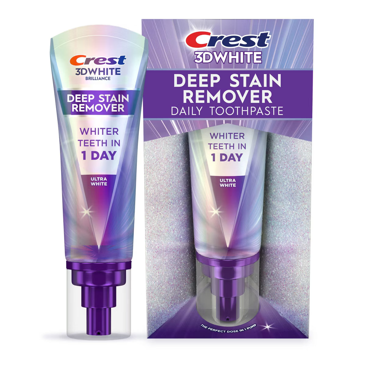 Crest 3D White Deep Stain Remover Daily Toothpaste – Ultra White 2.1oz