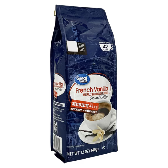 Great Value French Vanilla Medium Roast Ground Coffee