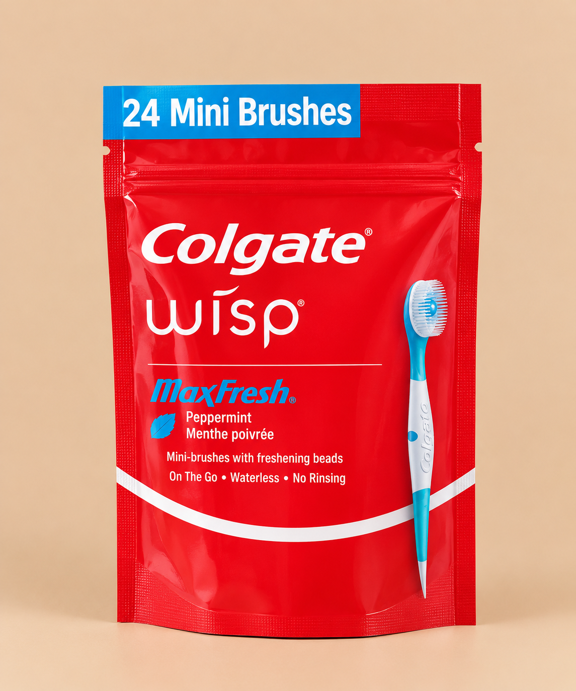 Colgate Wisp MaxFresh Mini Toothbrushes – Peppermint (24 Pack)