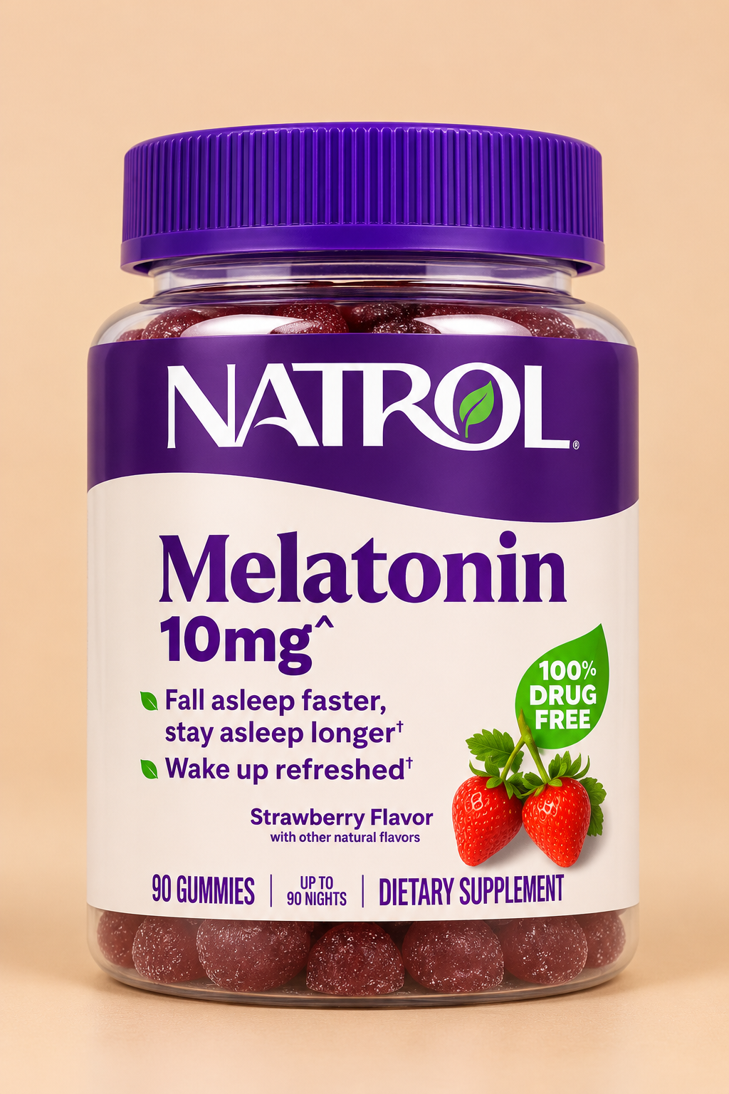 Natrol Melatonin 10mg Strawberry Gummies – 90 Count