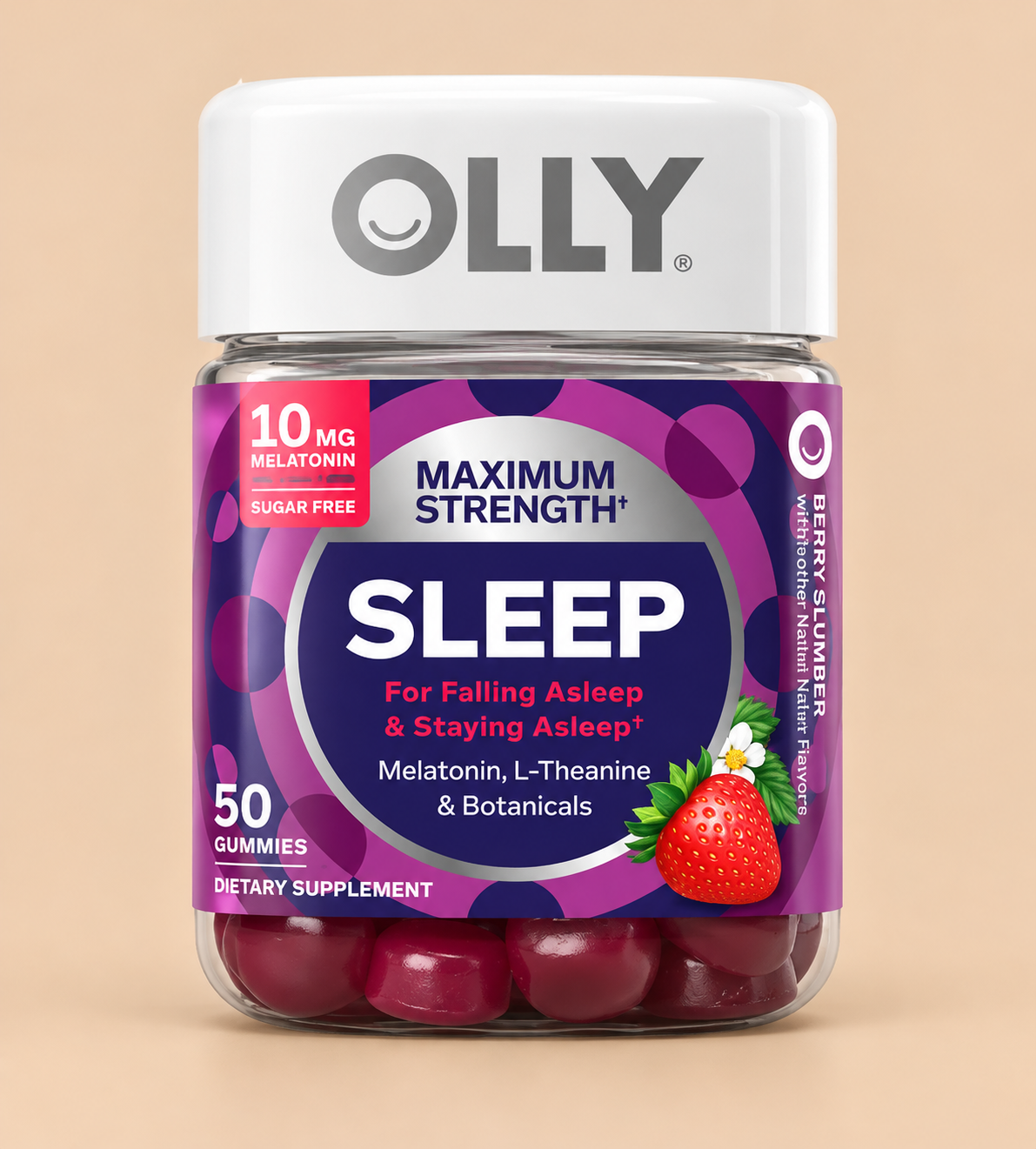 OLLY Maximum Strength Sleep Gummies – 50 Gummies