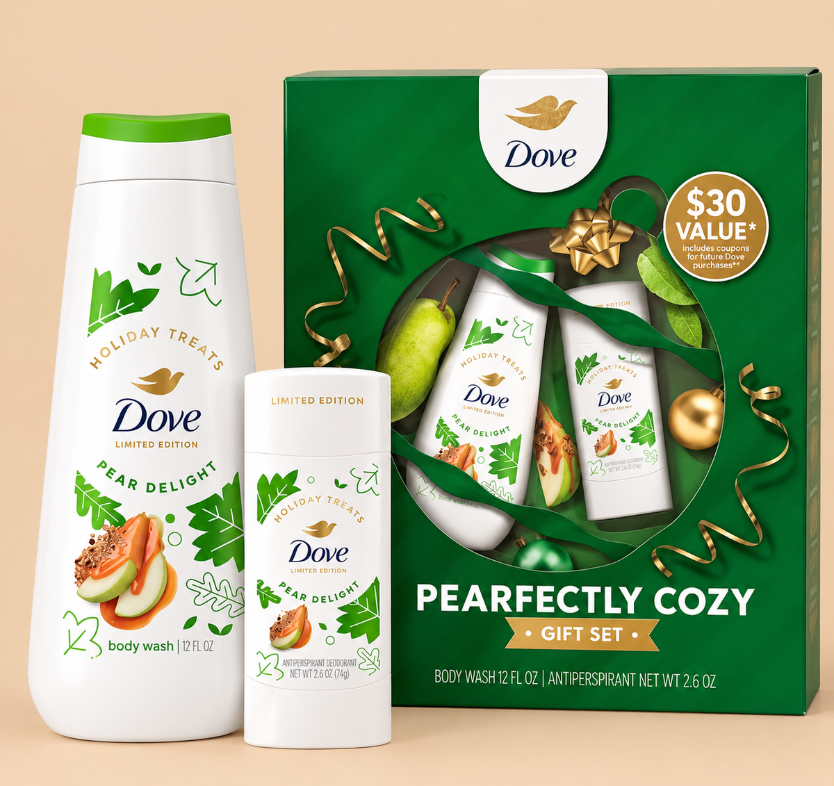 Dove Holiday Treats Pearfectly Cozy Gift Set – Pear Delight (Limited Edition)