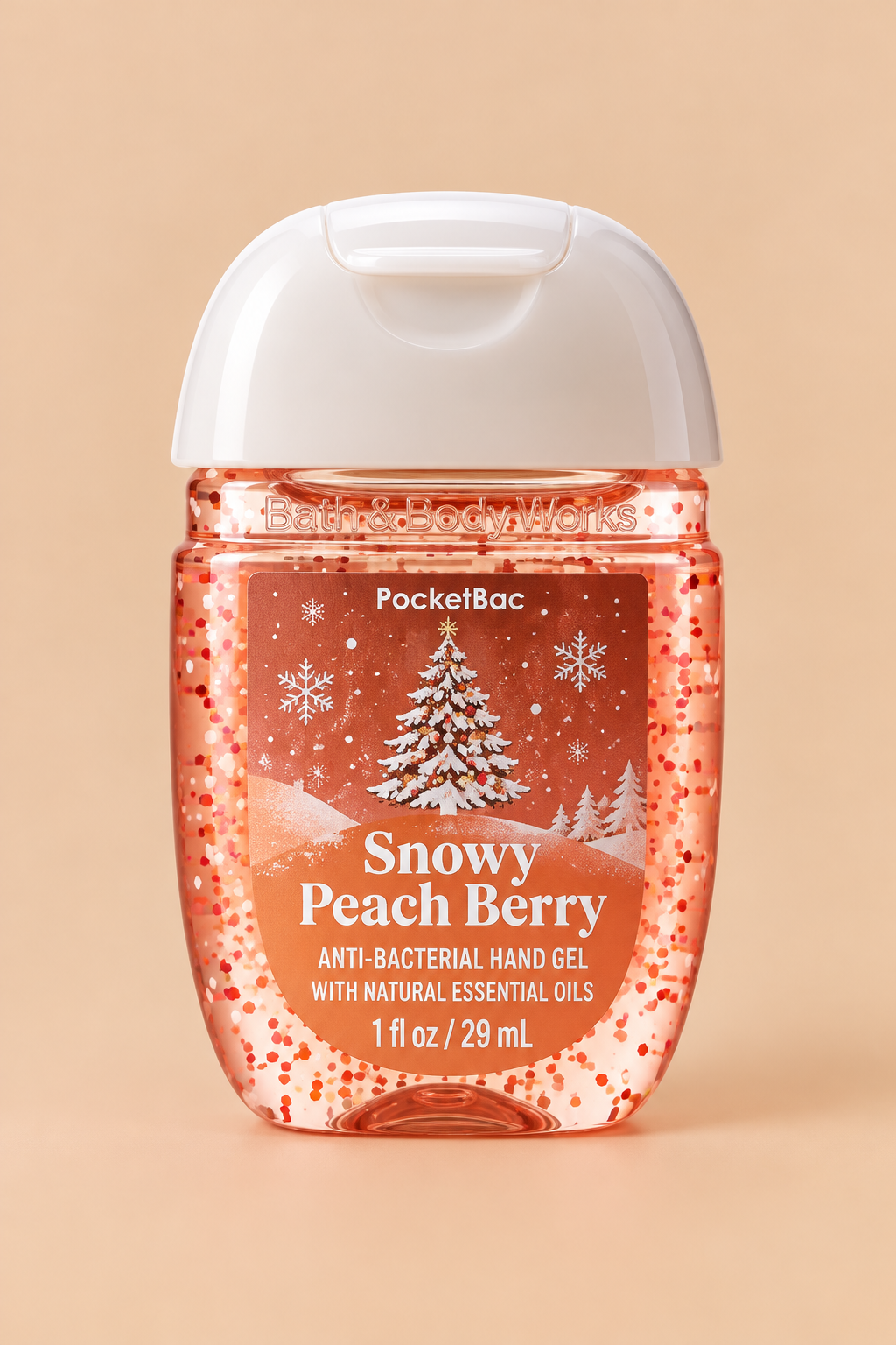 Bath & Body Works Snowy Peach Berry PocketBac Hand Sanitizer