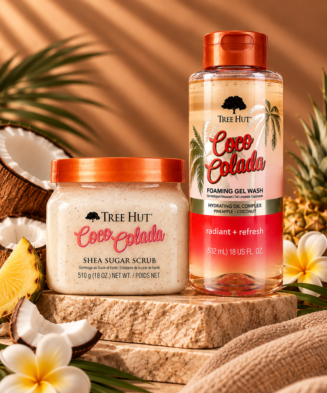Tree Hut Coco Colada Gift Set – Foaming Gel Wash & Shea Sugar Scrub