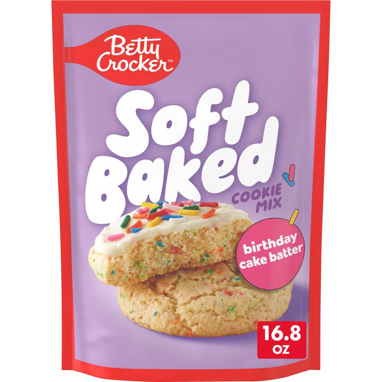 Betty Crocker Soft Baked Birthday Cake Batter Cookie Mix