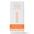 Native Sweet Peach & Nectar Body Wash – Travel Size 3 fl oz