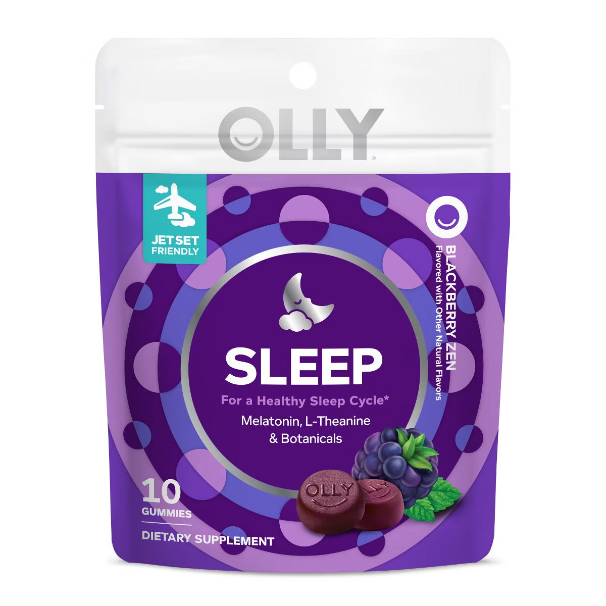 OLLY Sleep Gummies – Blackberry Zen – 10 Count