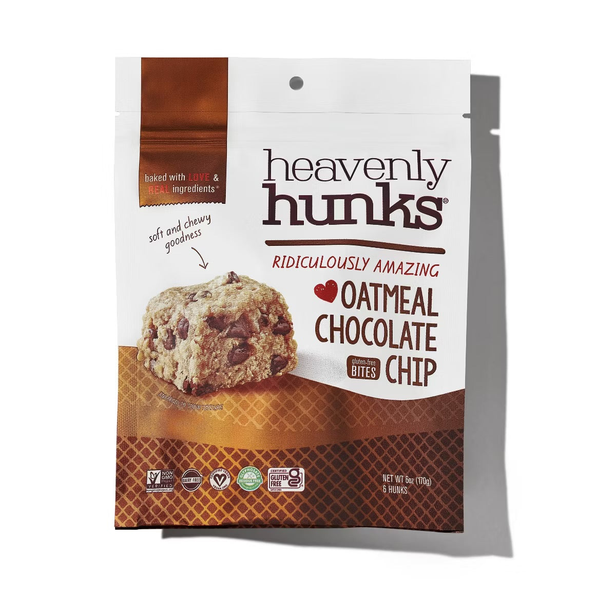 Heavenly Hunks Ridiculously Amazing Oatmeal Chocolate Chip Bites – 6oz