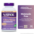 Natrol Ultra Sleep Magnesium 3-in-1 – Melatonin Free – 60 Capsules