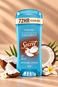 Secret 72HR Clear Gel Antiperspirant – Nurturing Coconut 2.6oz