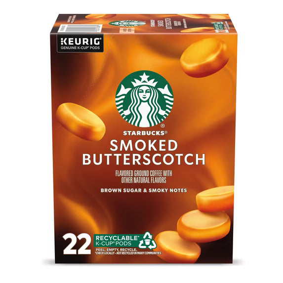 Starbucks Smoked Butterscotch Flavoured Coffee K-Cup Pods – 22 Count