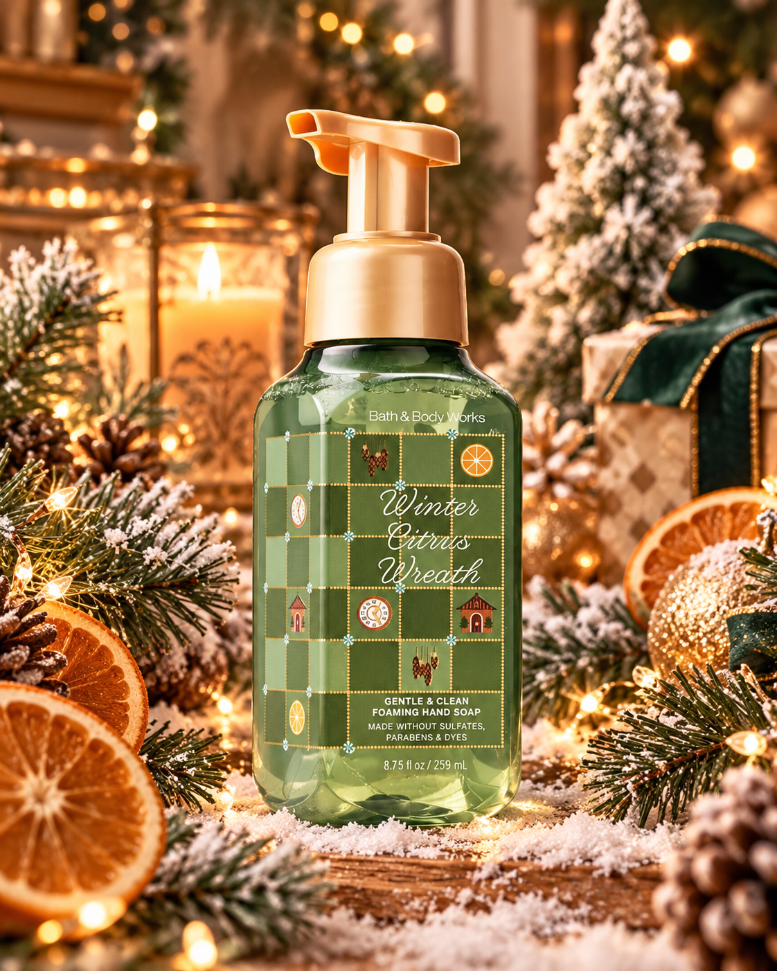 Bath & Body Works Winter Citrus Wreath Gentle & Clean Foaming Hand Soap